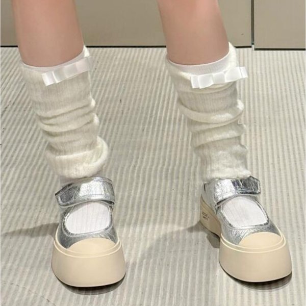 银色印花儿童运动鞋