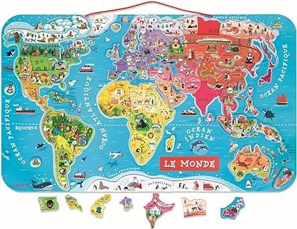 世界地图冰箱贴 法语版 70 x 43 cm 