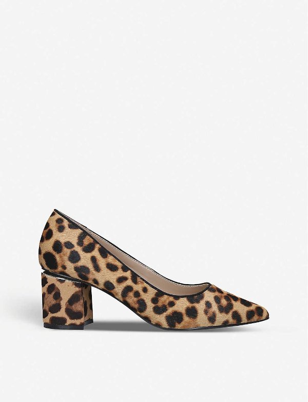 Friravia leopard-print heeled courts