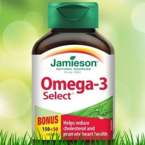 Jamieson Omega-3 Select深海鱼油200粒装 1000mg含量