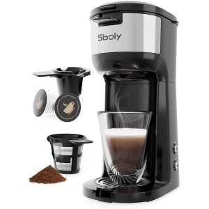 Sboly 单杯咖啡机 可用K-Cup和咖啡粉 轻松冲出一杯早餐咖啡