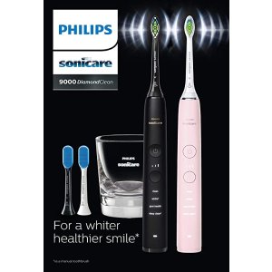 Philips全新钻石电动牙刷9000 2支装+充电杯+替换头