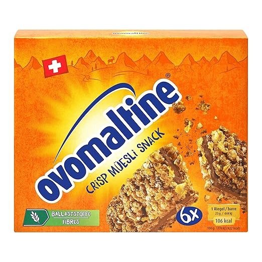 Ovomaltine 麦片巧克力棒 6 x 25 g