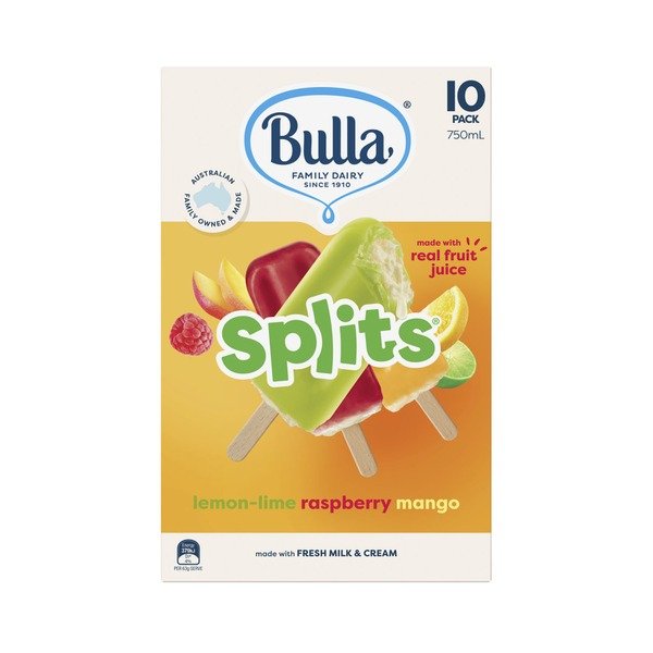 Bulla Splits Multi Flavoured 冰淇淋 10 pack 750mL