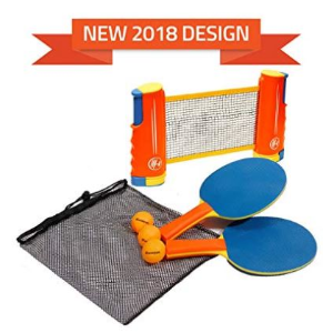 超新款设计Harvil 便携式可伸缩乒乓球网套装