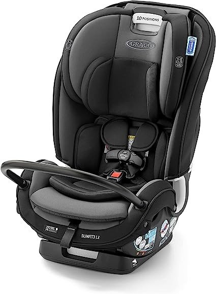 SlimFit3 LX 三合一汽车座椅，可从婴儿、幼儿到大童（2.2-45 公斤）转换，3 种使用模式 - 后向、前向、高背增高器、ft. 防反弹杆，Gotham