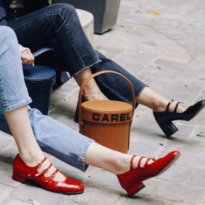 Carel 限定大促 经典红色玛丽珍、复古黑色单鞋 法风穿搭永不过时