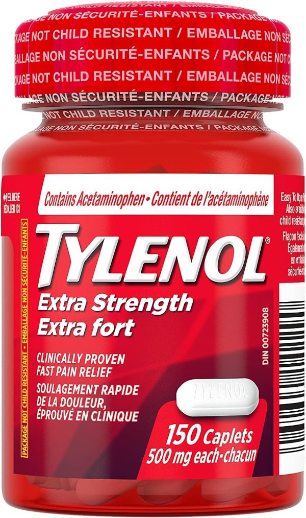 Tylenol Extra Strength 强效退烧止痛药 500mg 150片