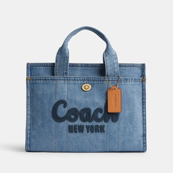 Coach 牛仔帆布手提包