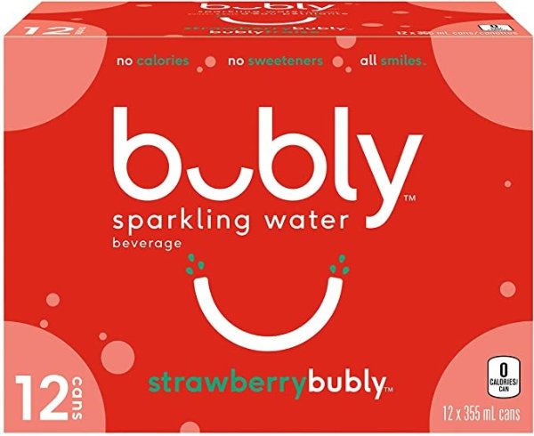 bubly 草莓味气泡水 12x355ml