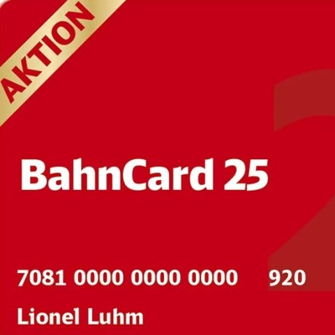 BahnCard25卡闪促 一年超划算 比学生版还便宜 10月31日截止