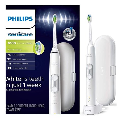 Philips Sonicare 6100 电动牙刷 高效亮白牙齿 维护口腔健康
