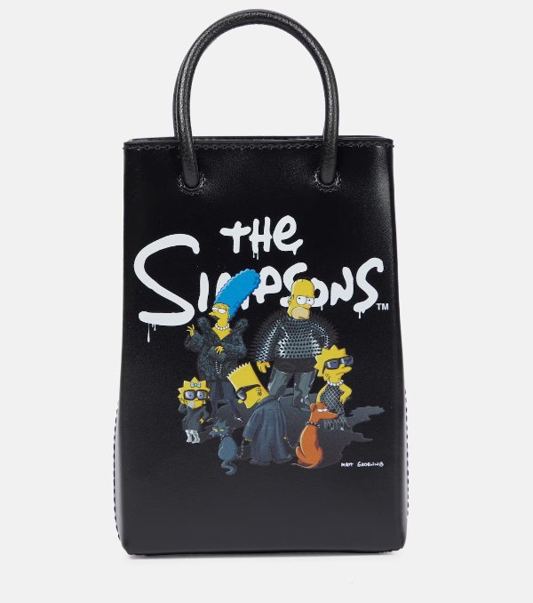x The Simpsons TM & © 黑色涂鸦手机包