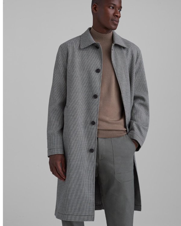 Patterned Mac Coat