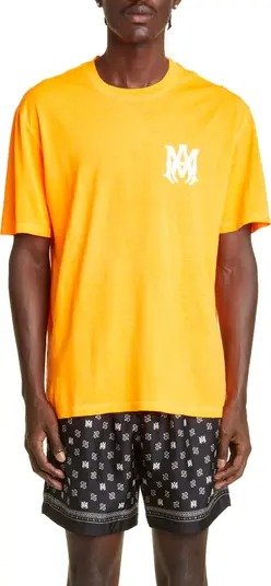 M.A. 橘黄色logoT恤