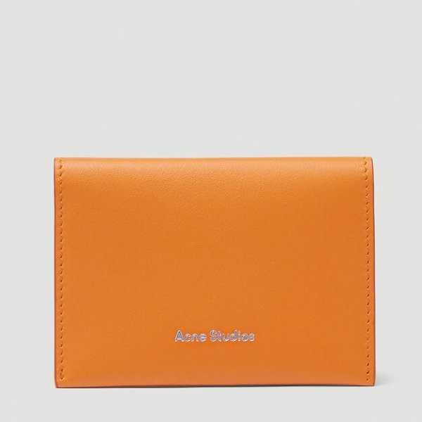 橙色双折钱包