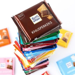 Ritter Sport 德国巧克力热卖 掰开包装享受甜蜜 多种口味