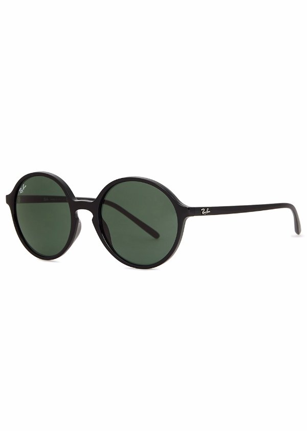 Black round-frame sunglasses