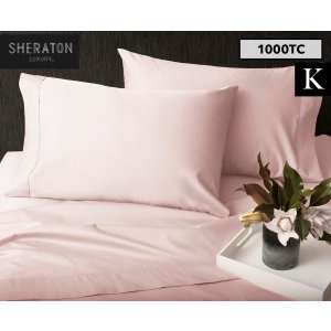 Sheraton Luxury 1000TC棉混纺组合床单套装限时促销