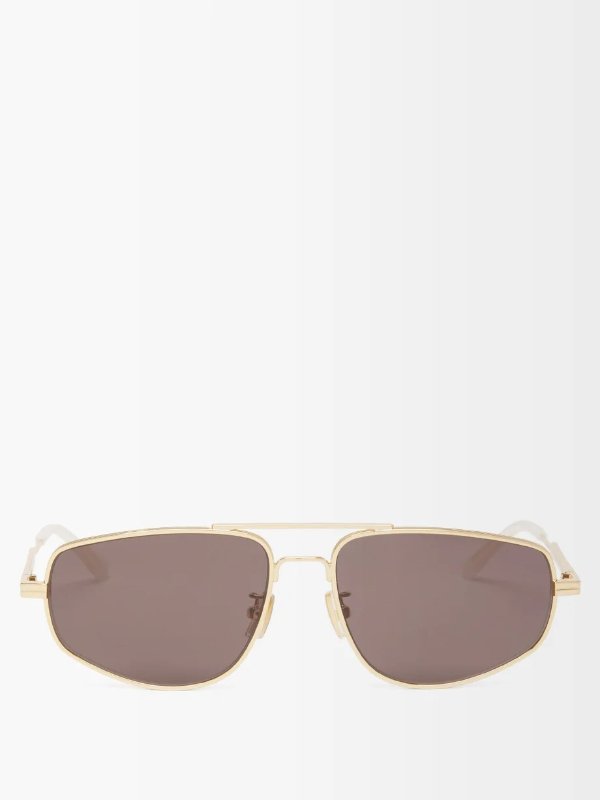 Classic aviator metal 墨镜 | Bottega Veneta