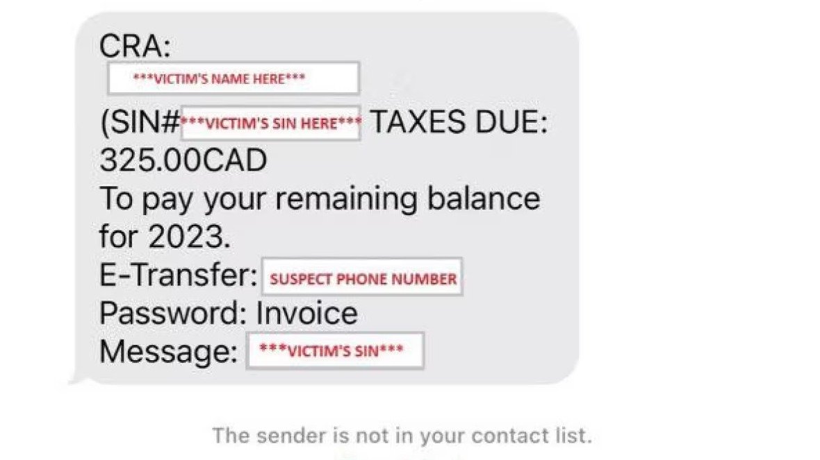 加拿大税务局警告，出现新报税骗局，收到这个信息千万别回！