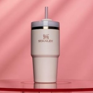 Stanley Quencher H2.0 奶呼呼粉色吸管杯 20oz 0.59L