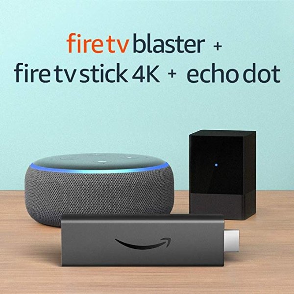 Fire TV Blaster bundle+4K+Echo Dot (3rd Gen)