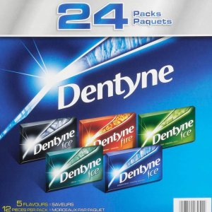 史低价：Dentyne 冰爽木糖醇口香糖 24x12粒 保持60分钟清新口气