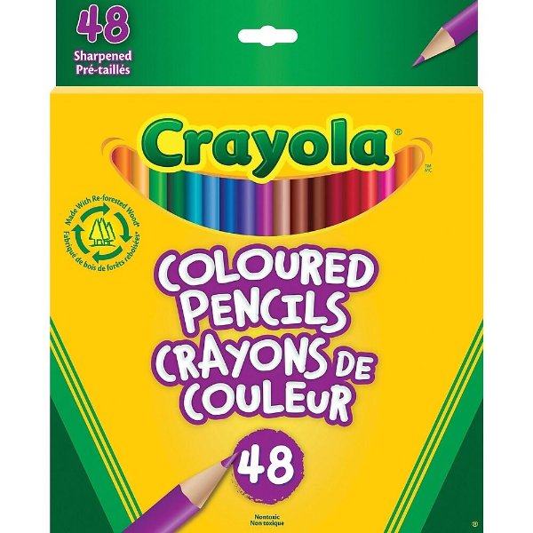 Crayola Coloured Pencils, 48 Pack (67-2048)