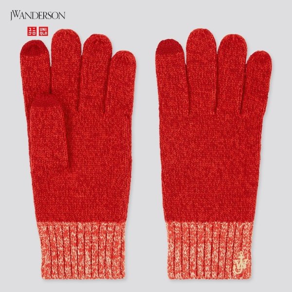X JW ANDERSON 红色保暖手套