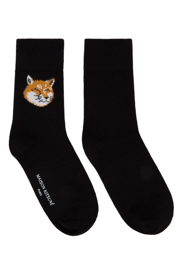 黑色狐狸头袜