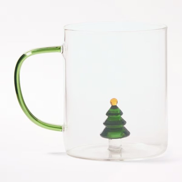 圣诞树玻璃水杯