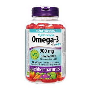 Webber Naturals Omega-3 含辅酶 Q10 呵护健康 80粒