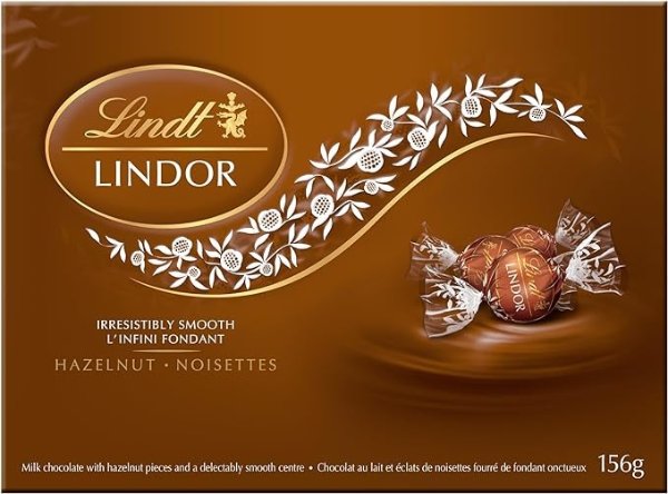 Lindt LINDOR 榛子牛奶巧克力松露礼盒 156g
