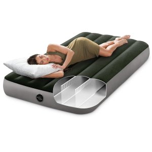💥史低价💥：Intex 10英寸 Twin充气床垫 植绒表面更舒适