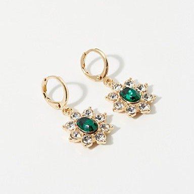 绿宝石小花耳环