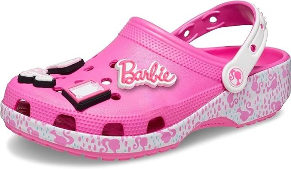 Barbie联名 粉色平底洞洞鞋