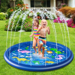 史低价：儿童户外洒水充气喷泉 清爽夏日消暑玩具 68英寸
