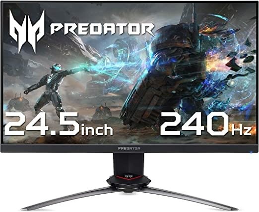 Predator XB253QGXbmiiprzx 24.5 inch Full HD Gaming Monitor (IPS Panel, G-SYNC Compatible, 240Hz, 1ms, HDR 400, Height Adjustable, DP, HDMI, USB Hub, Black)