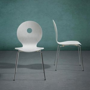 Bessagi 白色“ Nahia”椅子2把 特价 需用码