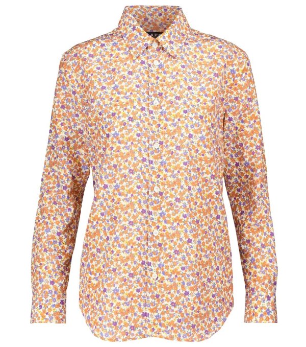 Gina floral silk and cotton shirt