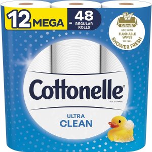 史低价：Cottonelle 超洁净厕纸 12卷=普通48卷 3倍强韧