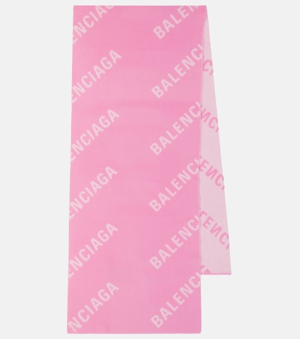 粉色Logo 围巾