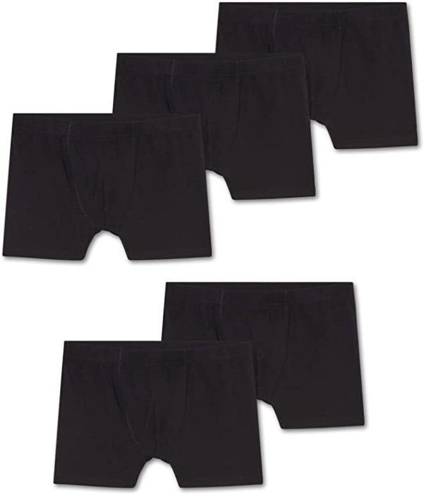  纯黑内裤 5条装