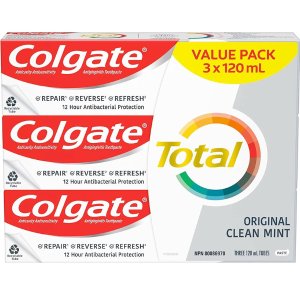 Colgate 专业深层次清洁牙膏120ml(3件装) 快速除臭 治牙龈炎