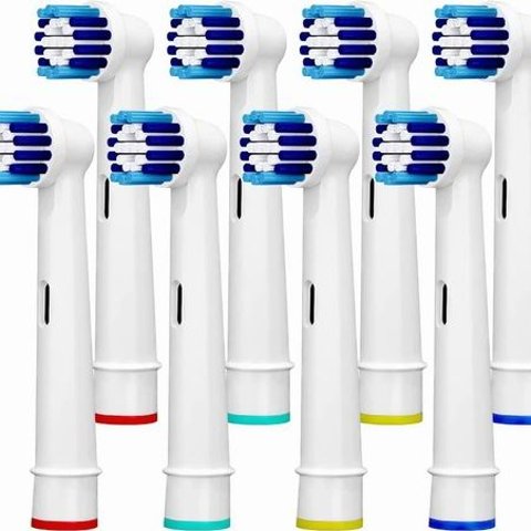 $9.69 黑白两色可选💥史低价💥：PEPECARE 8件装电动牙刷替换刷头 适用于 Braun+Oral-B