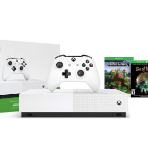 史低价：Xbox One S 全数字版游戏主机 赠送三个游戏