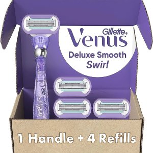 Gillette Venus 女式超顺滑漩涡剃毛刀 带4个补充装