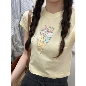 Uniqlo纯欲一夏@开心一夏夏 Chiikawa x Sanrio 黄色T恤
