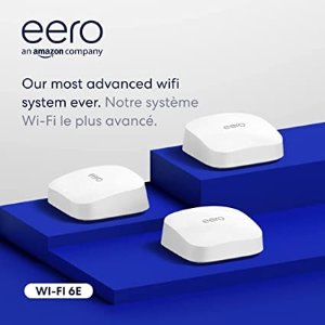 Amazon eero Pro 6E  三频Mesh Wi-Fi 6E路由 3个装